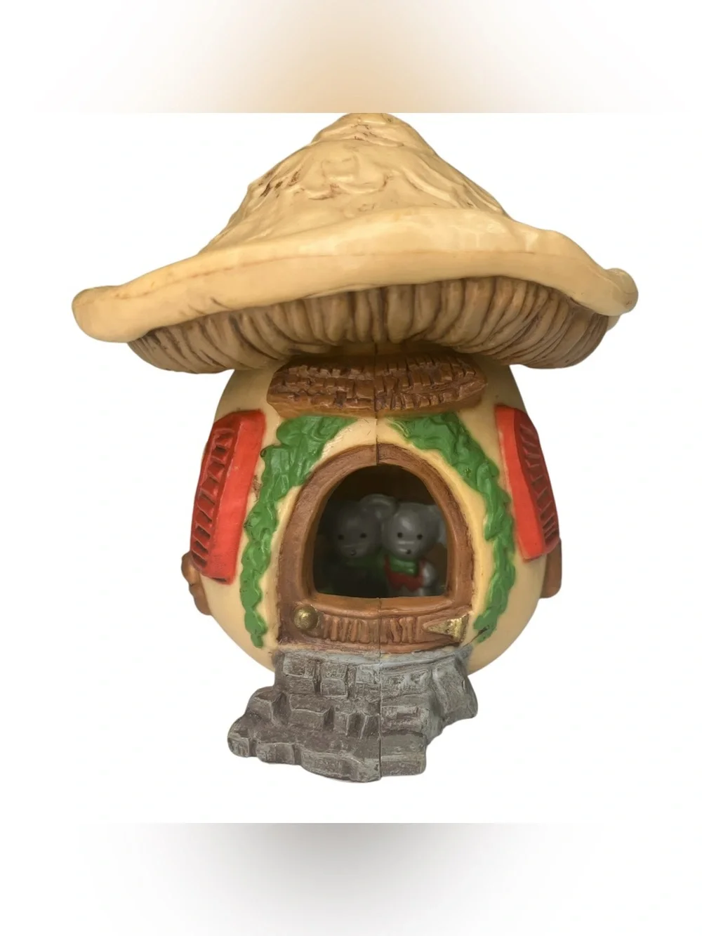 Vintage 1978 Hallmark Keepsake Christmas Ornament Animal Home Mushroom Mouse